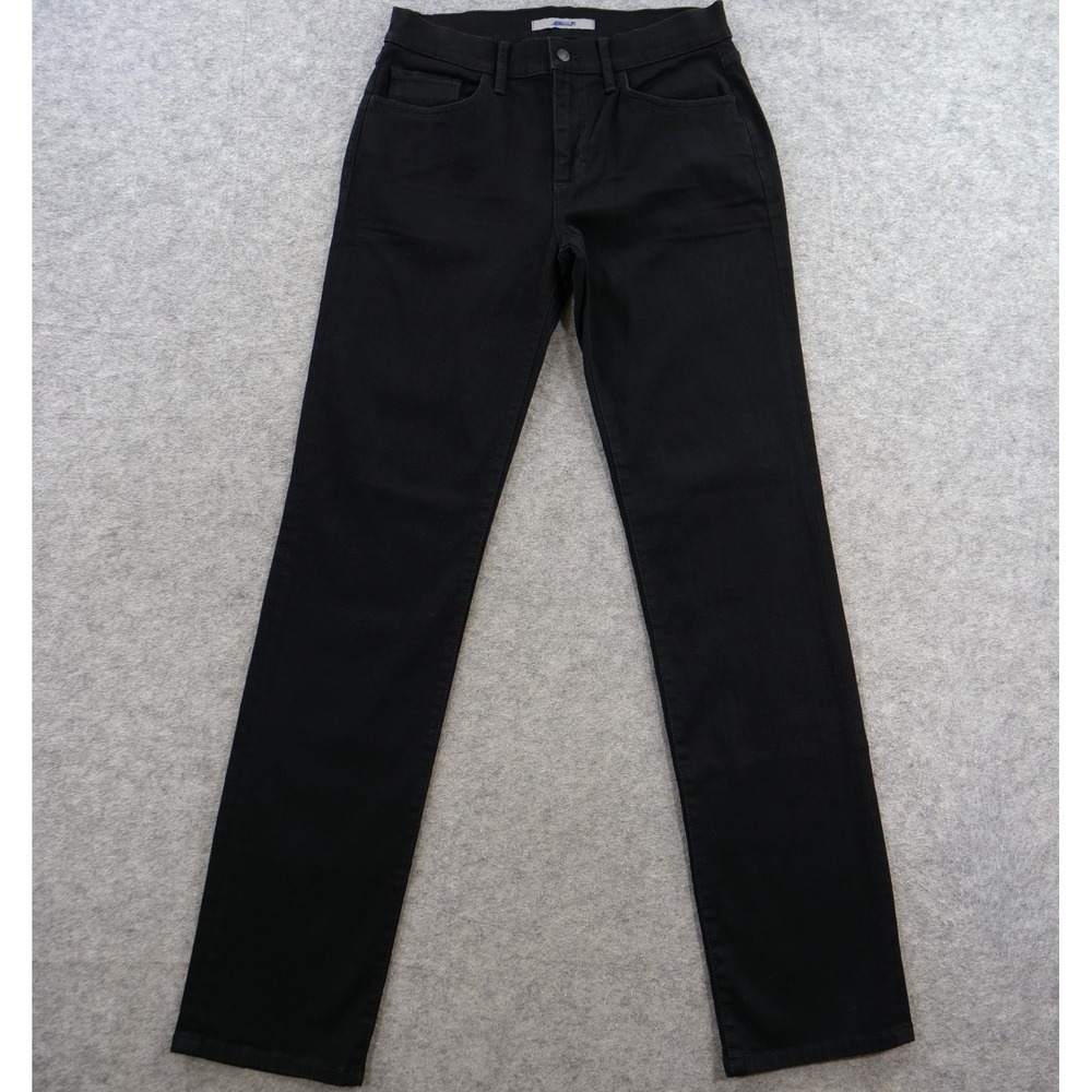 Joe's Jeans Mens 30 Black The Brixton Domino Straight Leg Cotton Mid Rise